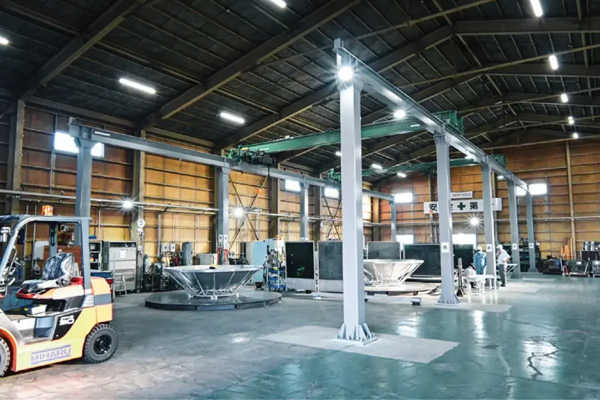 新たにパラボラアンテナ製造体制を確立